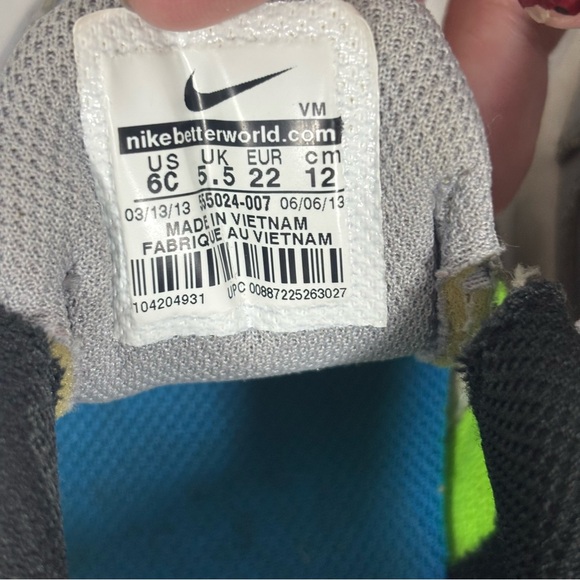 Nike Lunar Forever 2 Toddler Sneakers Shoes Gray Slip On Sz. 6 C - Picture 6 of 10